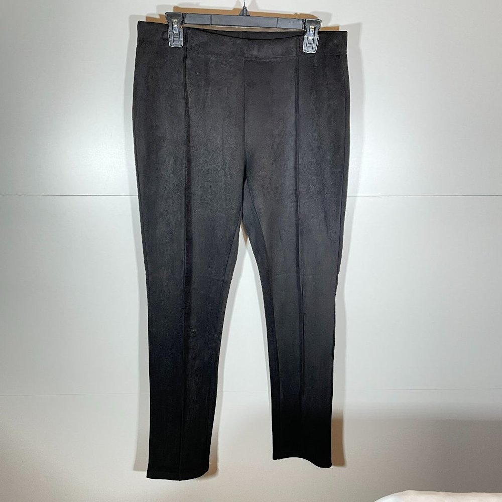 NWT! Essentials Sioni Pants in Faux Suede with Pintuck Detail
